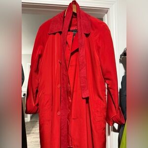 Terry Lewis Classic Luxuries Bold Red Trench Coat